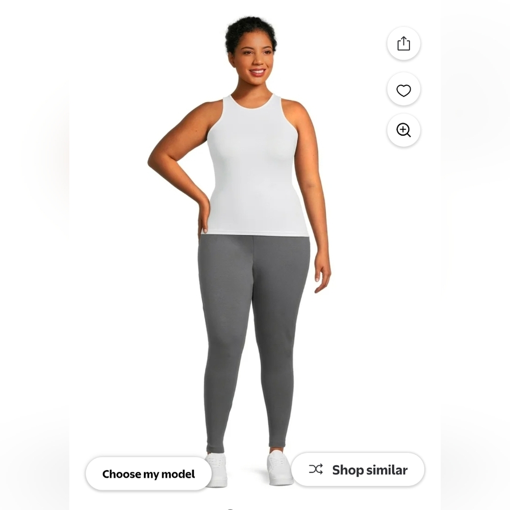 Terra & Sky Gray Fitted Leggings 0X NWT